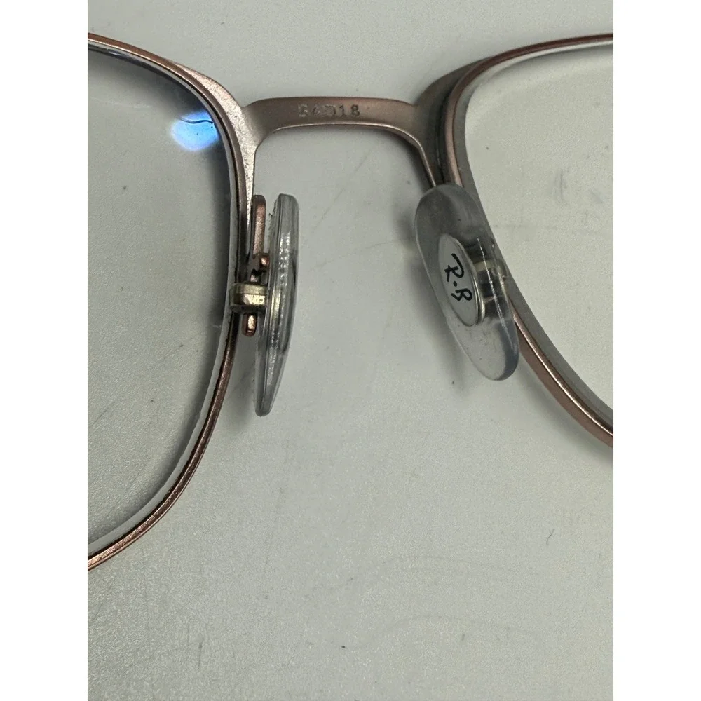 Ray-Ban RB 6421 2973 Matte Brown Rose Gold Square Eyeglasses Frames 54-18-145